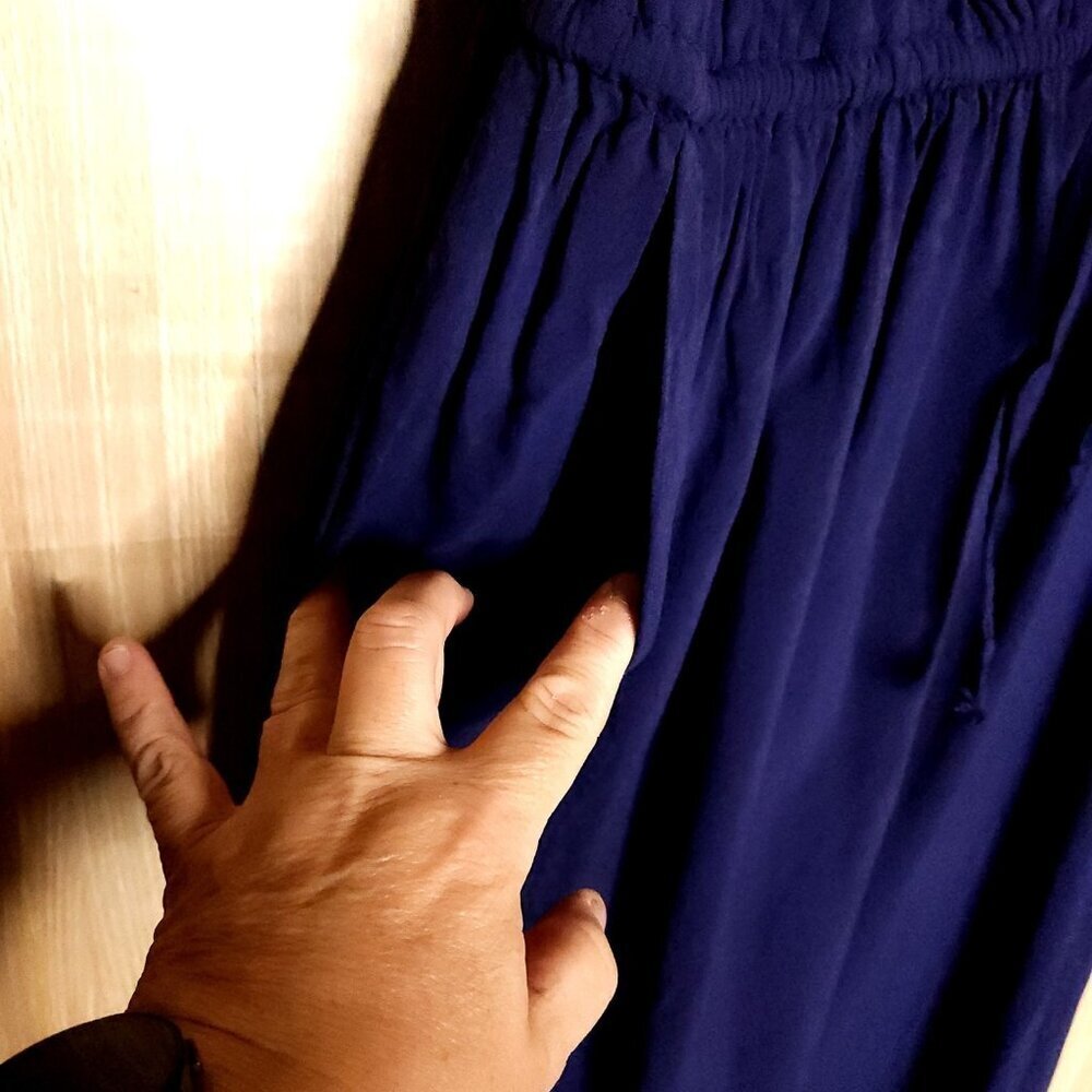 Torrid Womens Navy Blue Flowy Adjustable Strap Midi Sundress 2X - Picture 4 of 7